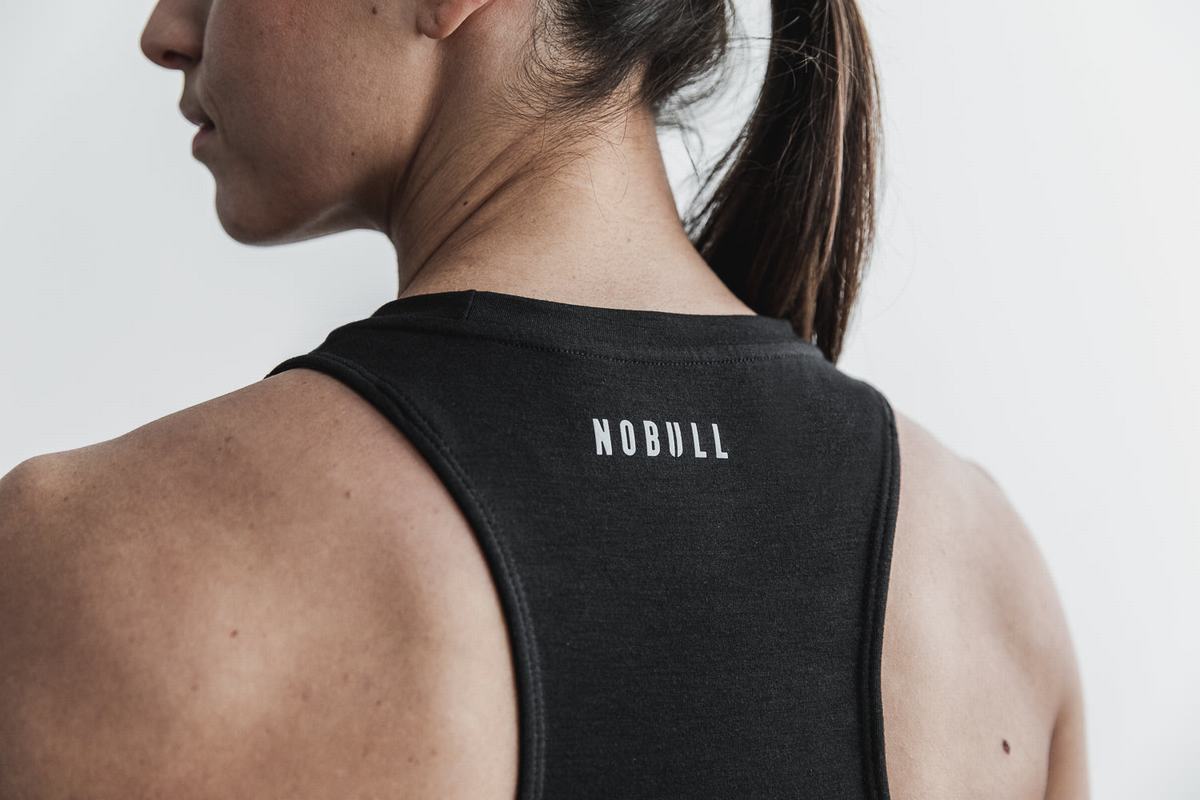 Nobull Crossfit® High-Neck Women's Tank Tops Black | Australia (QD5930)